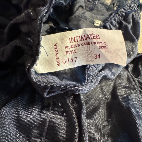 Vintage Intimates Navy Blue Bodysuit / Teddy, Style 9747, Size 34 - Picture 4 of 14